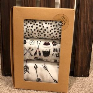 Handmade Burp Cloth Gift Set - Wild & Free, Brave, Outdoorsy, Arrows